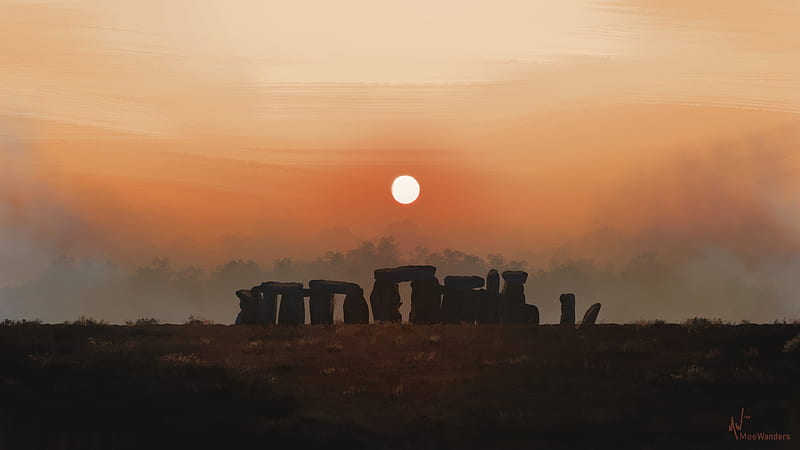 Man Made, Stonehenge , Stonehenge, Sunset, HD wallpaper