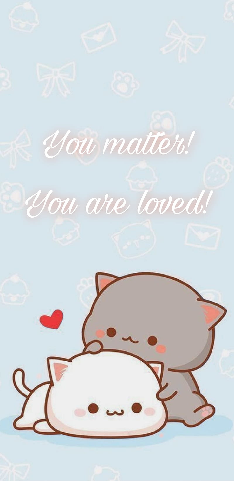 Positive Vibes, You matter, love, cats, cute cats, cartoon, kawaii,  positivity, HD phone wallpaper | Peakpx
