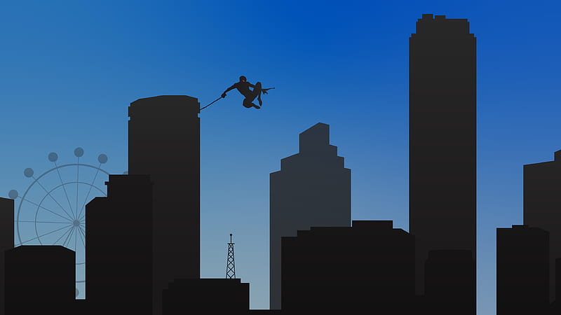 Spider Man Flying Minimalist, HD wallpaper