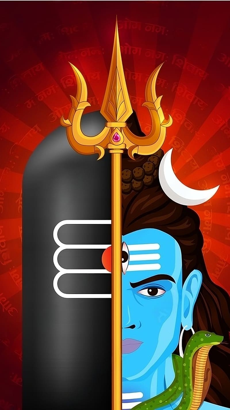 Sketch of indian famous and powerful god lord shiva and his symbols  wall  stickers poison hindu hinduism  myloviewcom