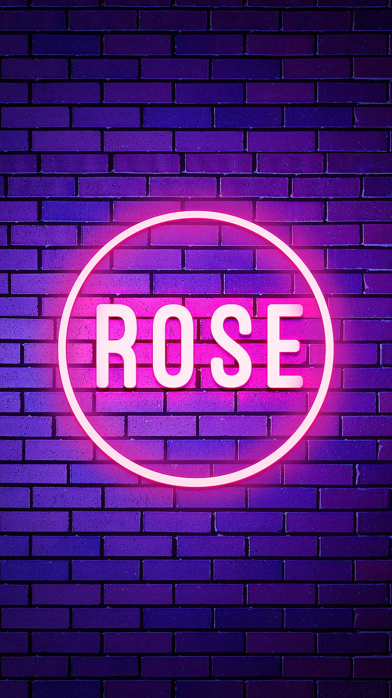 Rose, Name, Neon Rose, Neon light, Neon name, name design, person name, HD phone wallpaper