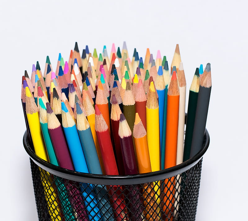 Colored Pencils, art, bright, colors, supplies, vibrant, HD wallpaper