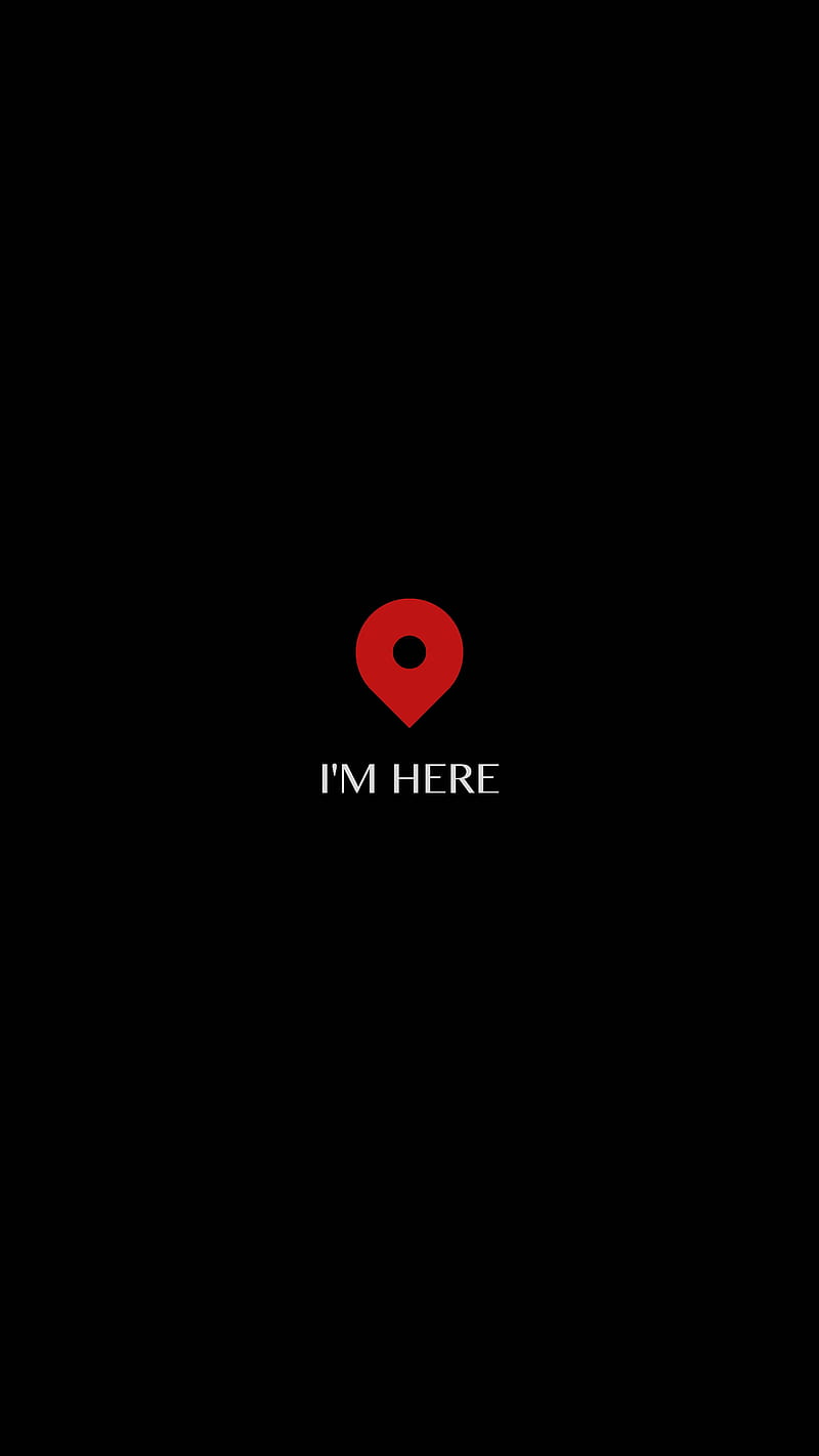 mark, geolocation, inscription, place, i m here, HD phone wallpaper