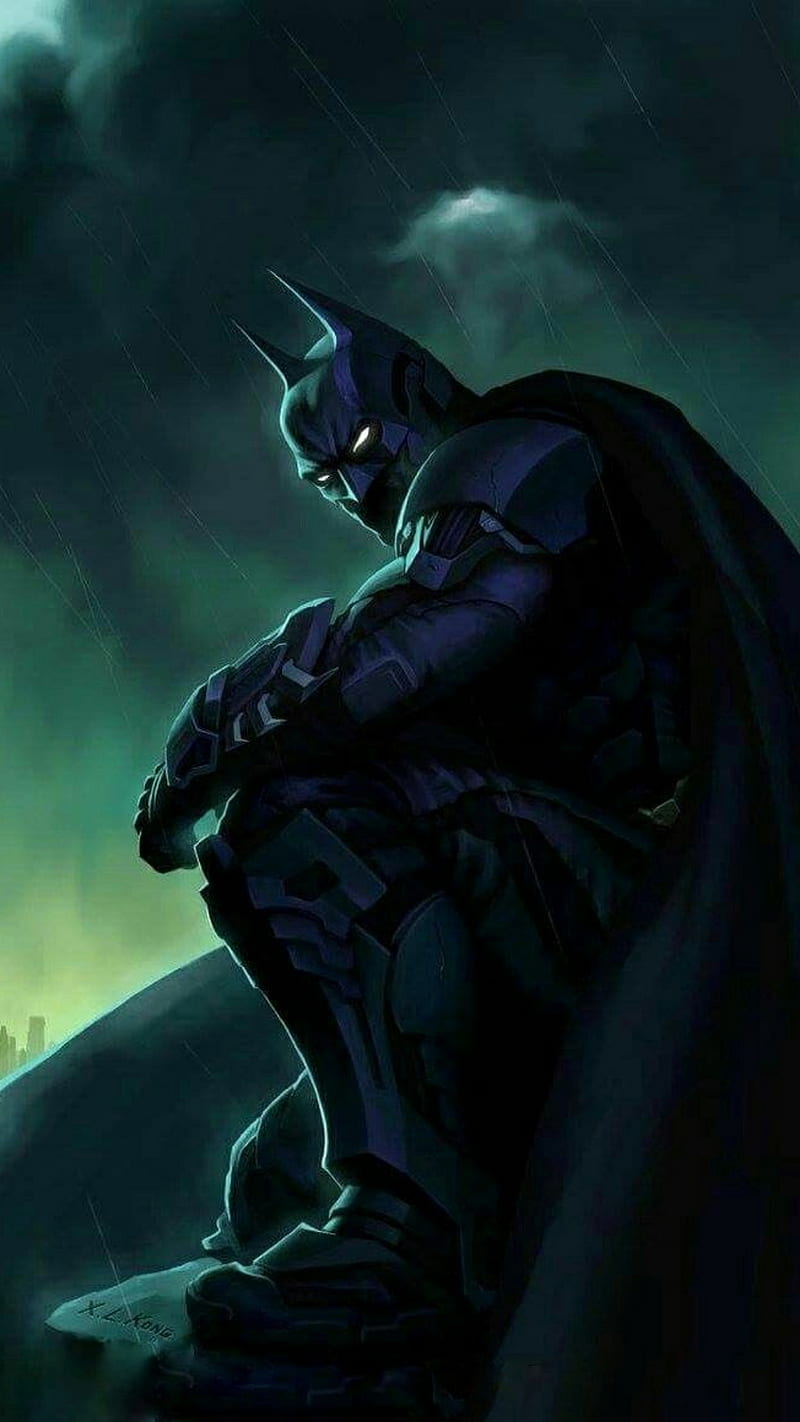 Batman, cartoon, dark, game, knight, HD phone wallpaper
