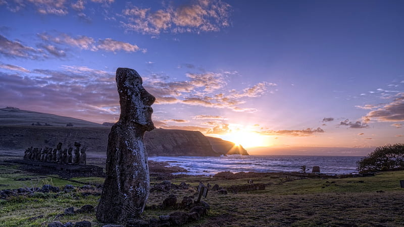 Easter Island, Remote Places, Pacific Ocean, Islands, HD wallpaper