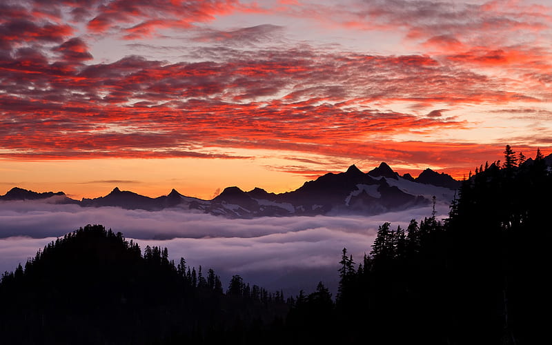 Oregon State Mountains, mountains, nature, HD wallpaper