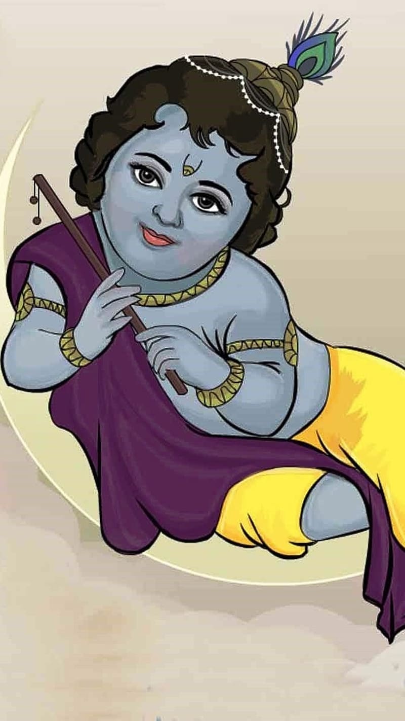 Lord Krishna Sitting On Moon, lord krishna, sitting, moon, devotional, HD  phone wallpaper | Peakpx
