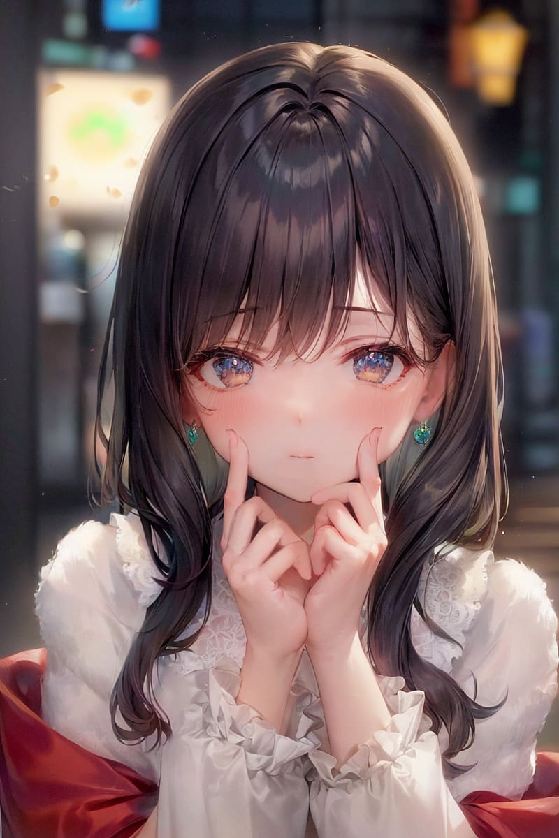 Girl, pose, jewelry, cute, art, anime, HD phone wallpaper | Peakpx