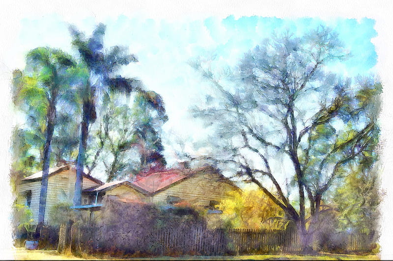 Old railway house edited, graphy fun, editing, editing, DAP, make my a painting, HD wallpaper