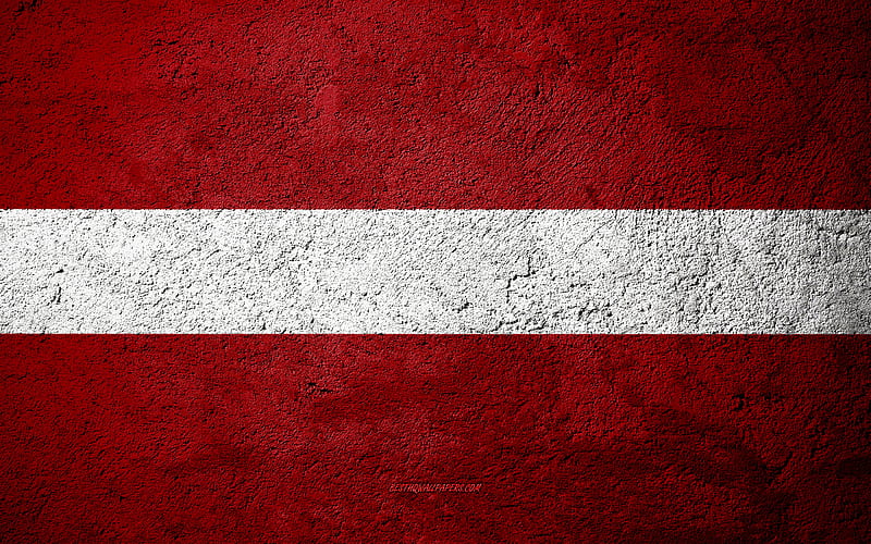 Flag of Latvia, concrete texture, stone background, Latvia flag, Europe, Latvia, flags on stone, HD wallpaper