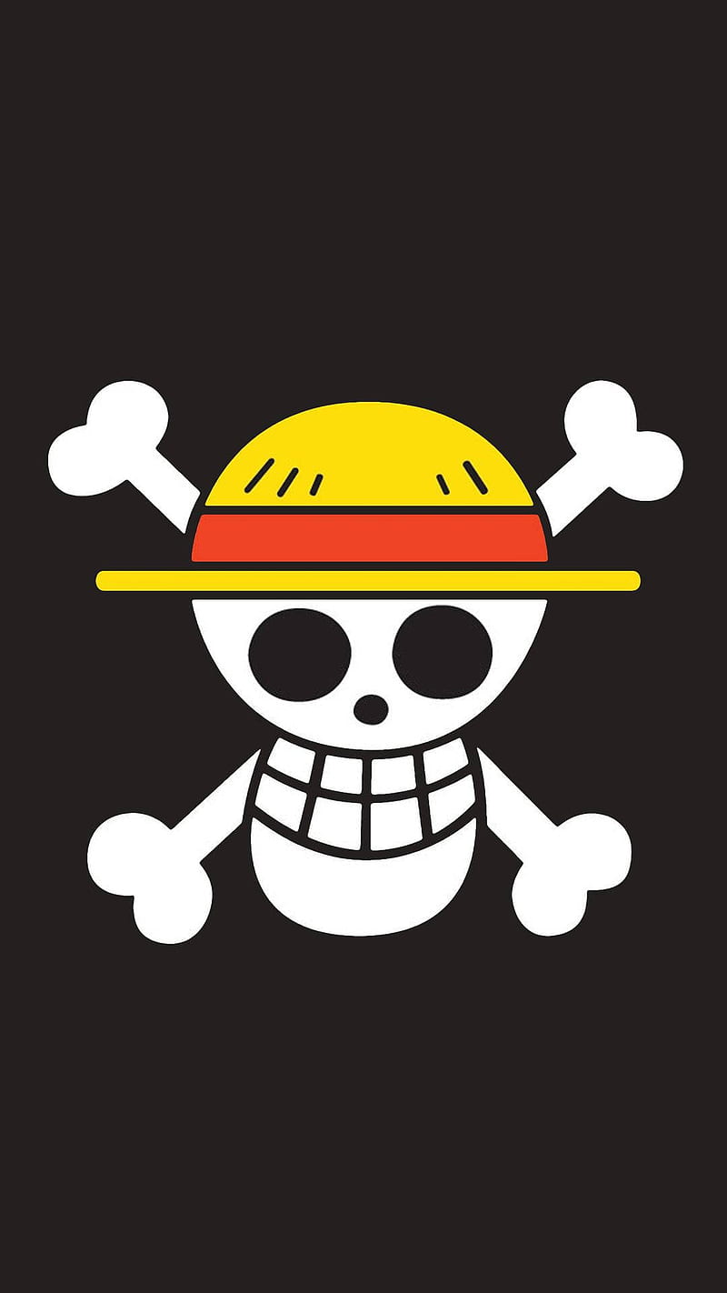 Skull Logo One Piece iPhone, One Piece Anime, HD phone wallpaper