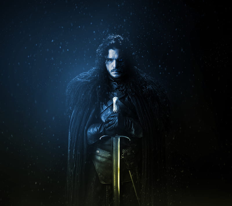 Jon Snow, black, game of thrones, got, kit harrington, stark, tv show, white  walker, HD wallpaper | Peakpx