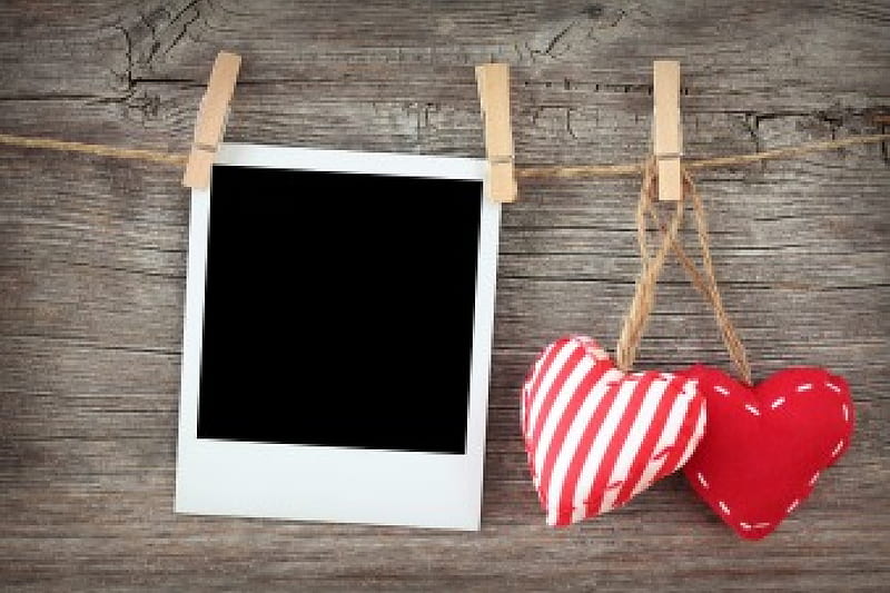 With Love, romantic, frame, love, corazones, wood, HD wallpaper