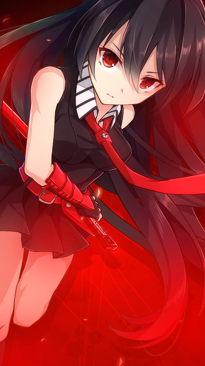 Akame, akame ga kill, anime, anime girl, girl, red, HD phone wallpaper