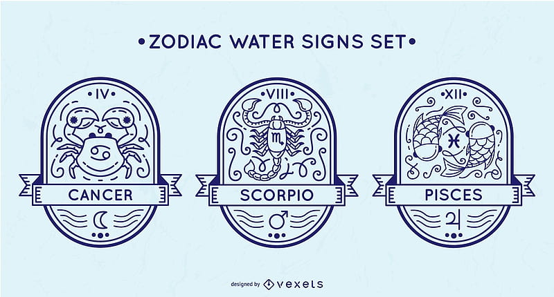 Zodiac Water signs, scorpio, water, zodiac, cancer, pisces, vexels, HD wallpaper