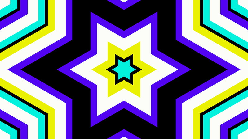 Abstract, Pattern, Colors, Shapes, Kaleidoscope, Star, HD wallpaper