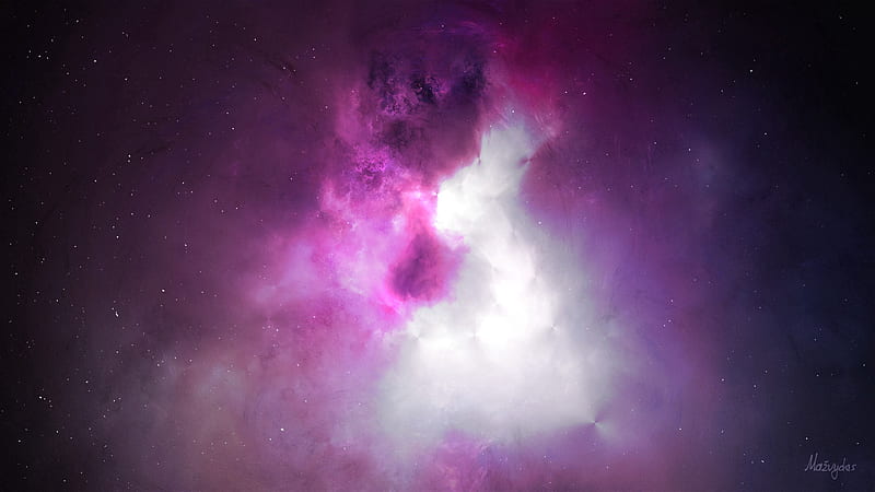 clouds, light, nebula, abstraction, glow, HD wallpaper