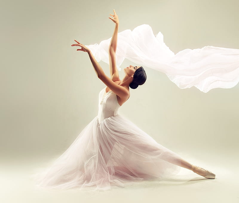 Ballerina, Dancer, Dress, Woman, Ballet, Action, HD wallpaper