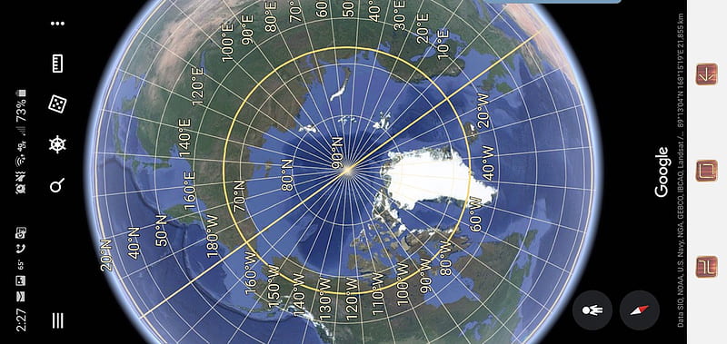 Where did the North Pole go?, blue, coordinates, north, abstract, longitude, google, map, north pole, HD wallpaper