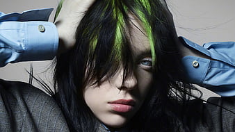 Singer Billie Eilish Face, HD wallpaper
