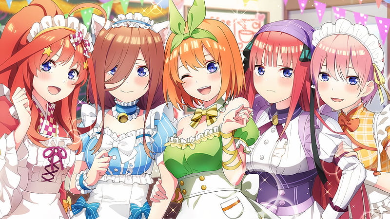 Anime, The Quintessential Quintuplets, Ichika Nakano , Itsuki Nakano , Miku Nakano , Nino Nakano , Yotsuba Nakano, HD wallpaper