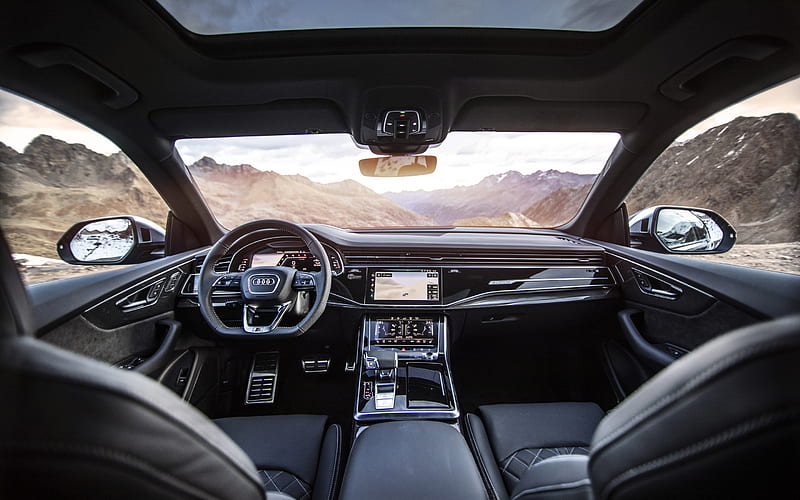 Audi SQ8, 2020, ABT, inside view, SQ8 interior, front panel, Q8 interior, german cars, Audi, HD wallpaper