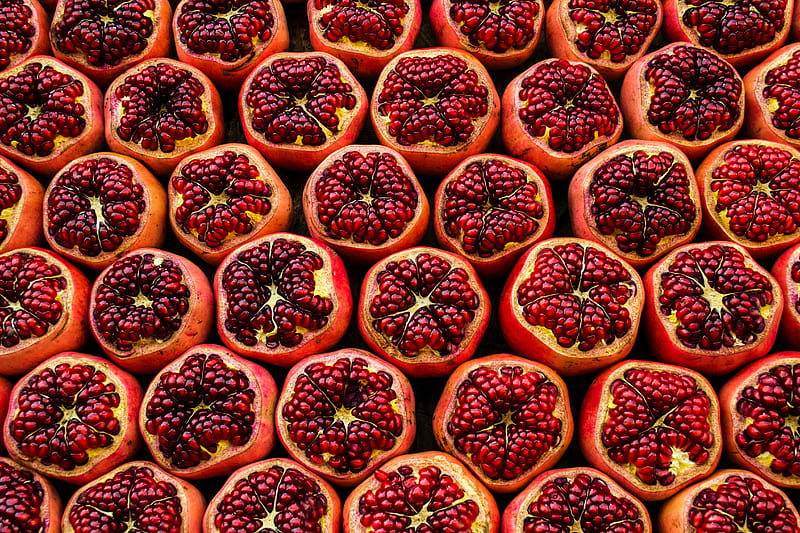 pomegranate, fruit, red, ripe, HD wallpaper