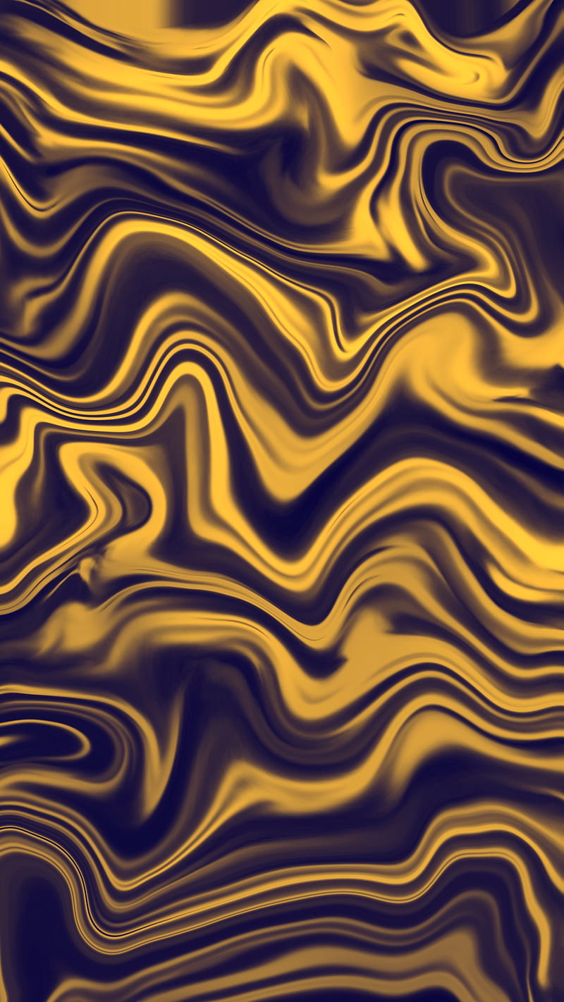 gold water, abstract colors, liquid, pattern, texture, HD phone wallpaper
