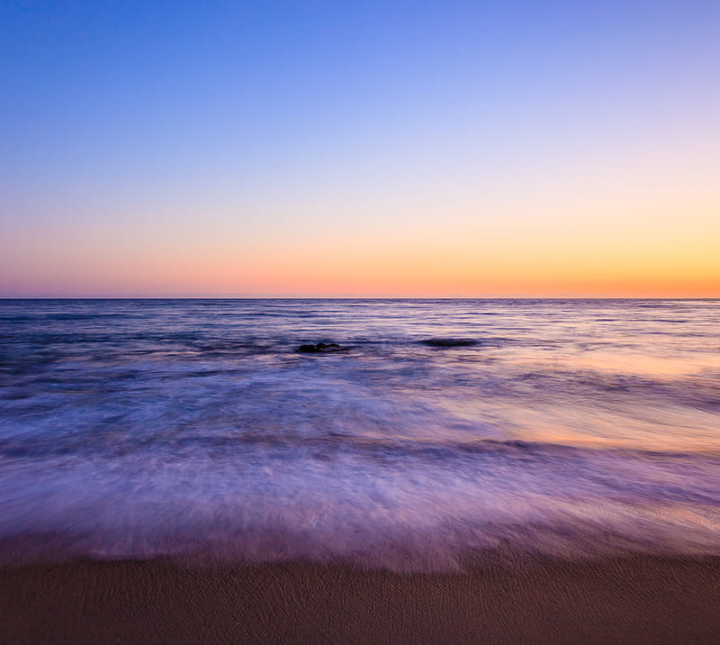 Laguna Beach Sunset, beach, dusk, long exposure, ocean, sky, sunset, waves, HD wallpaper