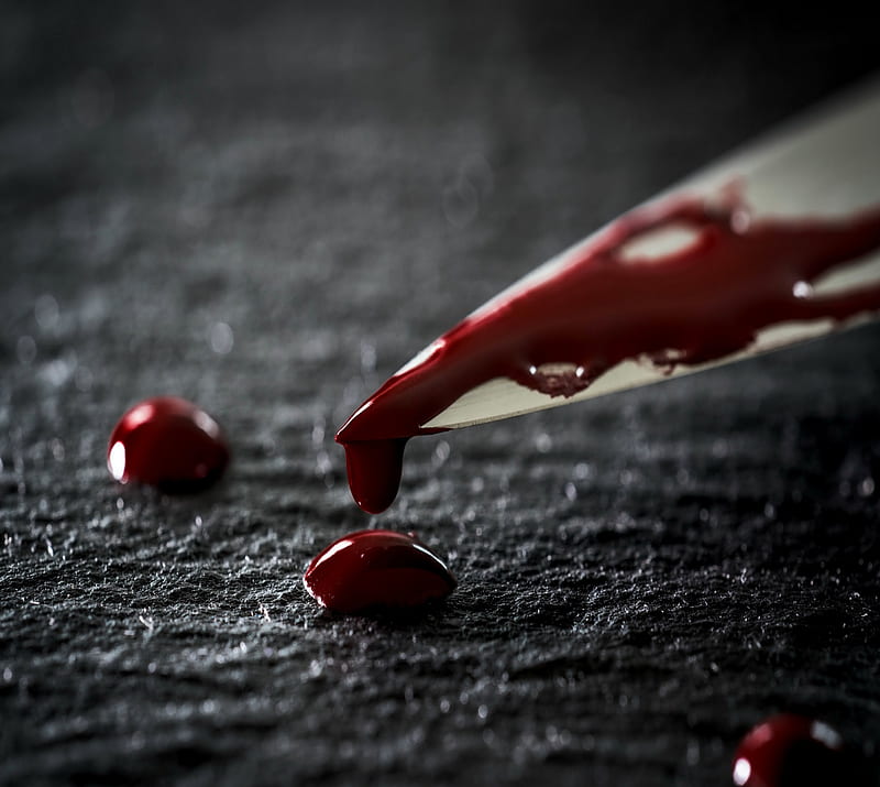 blood, knife, HD wallpaper