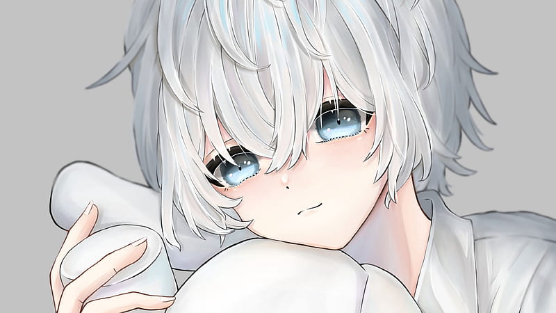 Blue Eyes White Hair Anime Boy Anime Boy, HD wallpaper