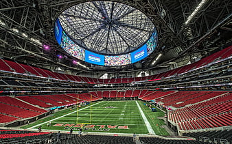 Coca-Cola advertising at Mercedes-Benz Stadium in Atlanta, Georgia, home of  the MLS's Atlanta United FC and the NFL's Atlanta Falcons. (USA Stock Photo  - Alamy