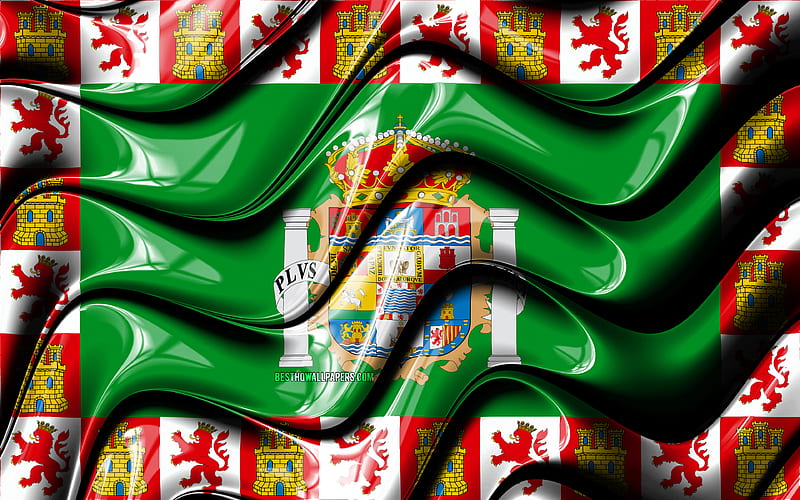 Cadiz flag Provinces of Spain, administrative districts, Flag of Cadiz, 3D art, Cadiz, spanish provinces, Cadiz 3D flag, Spain, Europe, HD wallpaper