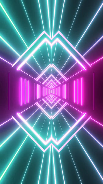 Hex magenta, abstract, amoled, geometric, glow, minimal, neon ...