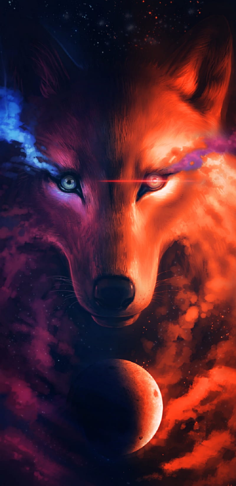 Midnight wolf, moon, HD phone wallpaper | Peakpx