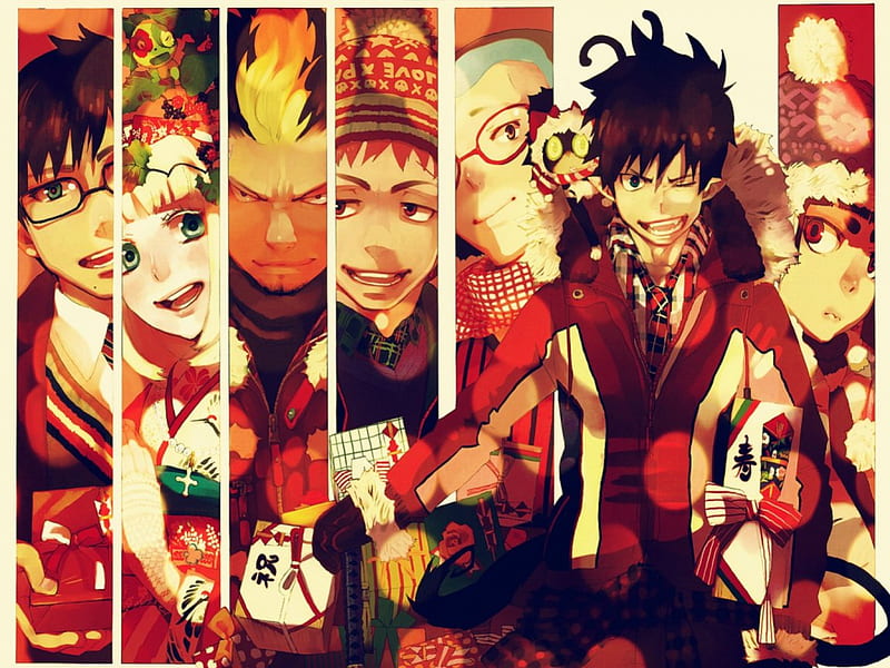 Exorcist Christmas, manga, shiemi, rin, anime, HD wallpaper