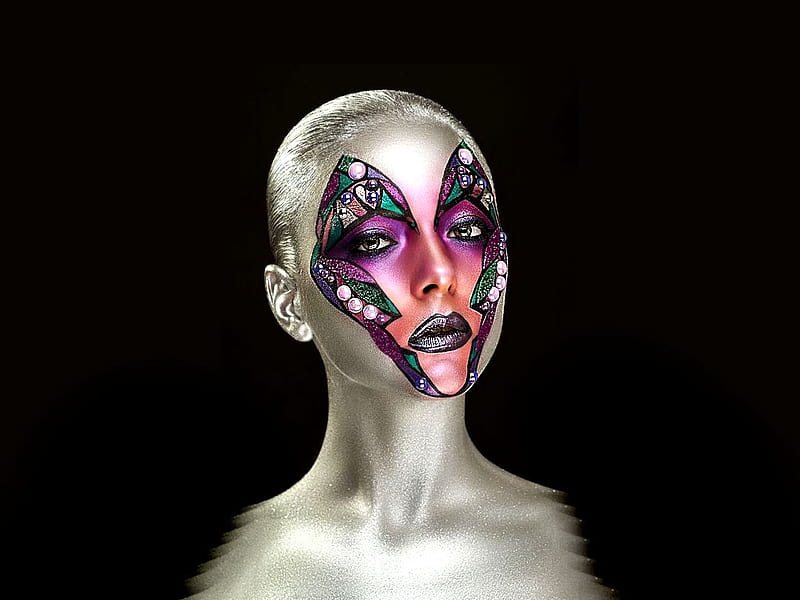 Funky Face 2, album, the WOW factor, Artistico, color on black, women ...