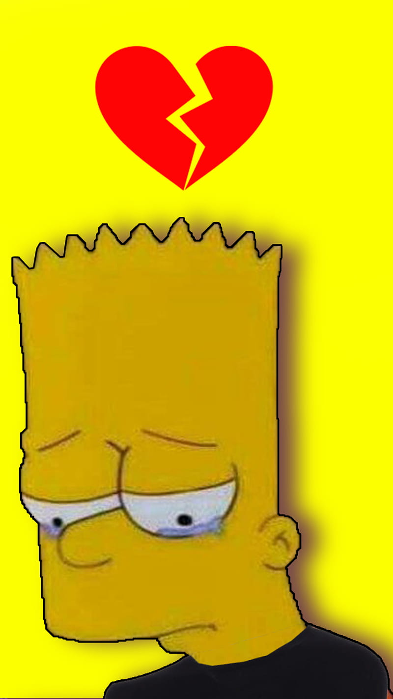 Bart triste, amor, símbolo, Fondo de pantalla de teléfono HD | Peakpx