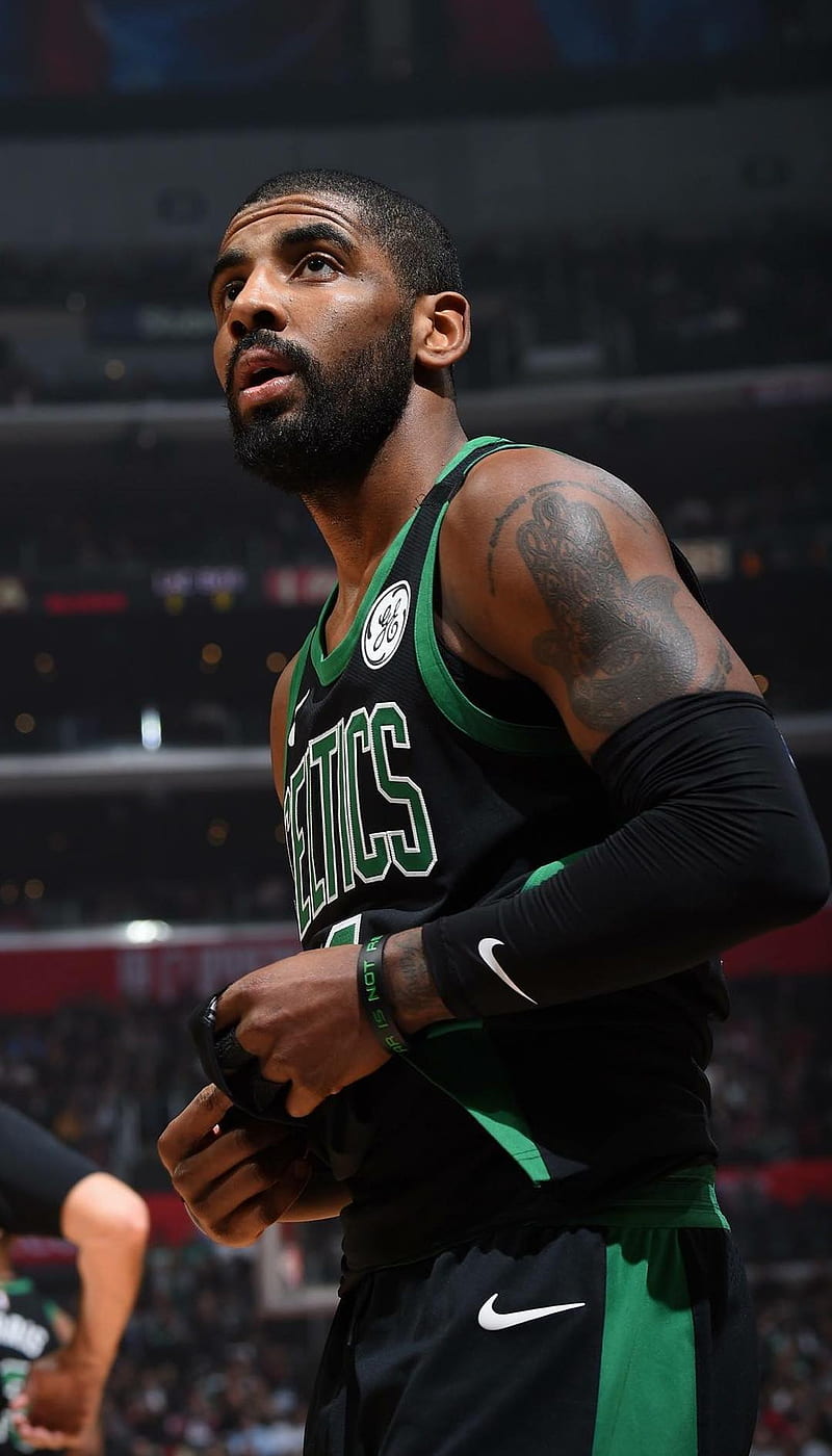 Download wallpapers Kyrie Irving back view Boston Celtics NBA  basketball stars Kyrie Andrew Irving neon lights basketball creative Irving  Celtics for desktop free Pictures for desktop free