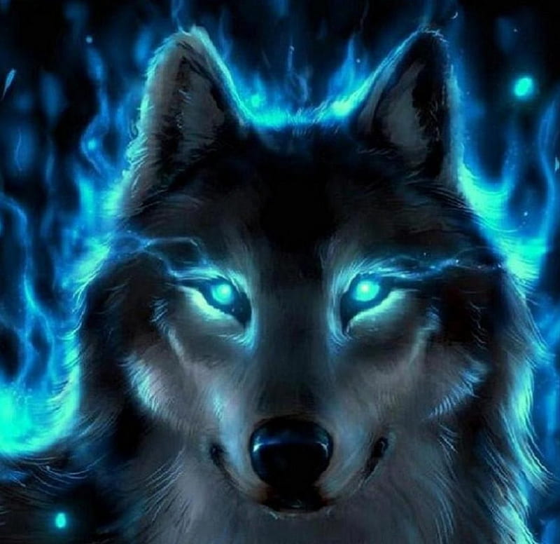 'Spirit wolf'....., spirit, mystical, wolf, dark, HD wallpaper