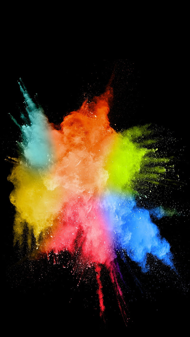 Explosion, abstract, blue, color, green, orange, pink, power, yellow ...