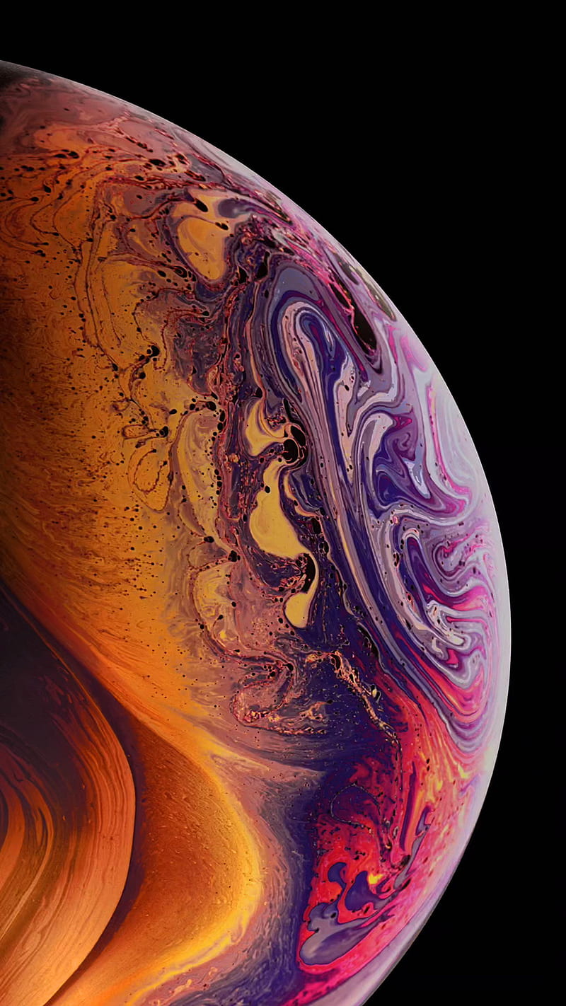 Iphone Colorful Planet , apple, background, ios, HD phone wallpaper