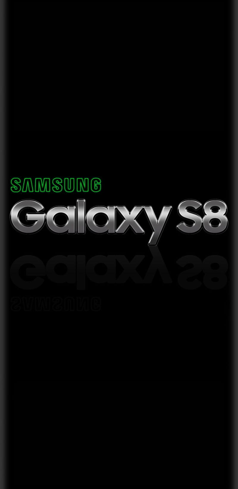 Samsung S8 Green, black, galaxy, green, logo, reflection, s8, samsung, silver, HD phone wallpaper