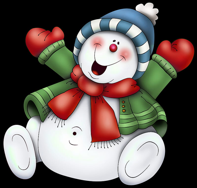 Jolly Snowman, snowman, christmas, jolly, happy, HD wallpaper | Peakpx