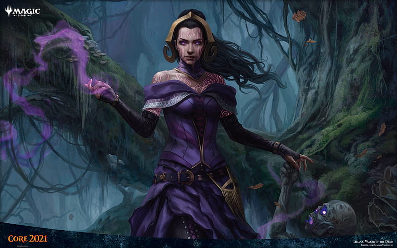 Game, Magic: The Gathering, Necromancer , Liliana (Magic: The Gathering), HD wallpaper