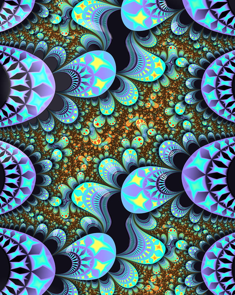 fractal, pattern, forma, art, HD phone wallpaper