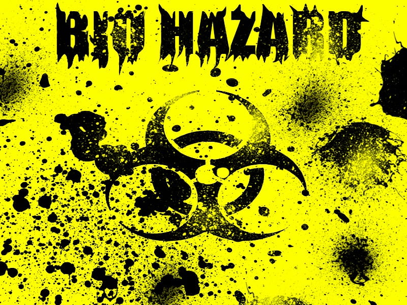 Bio Hazard, cool, hazard, paint splash, HD wallpaper