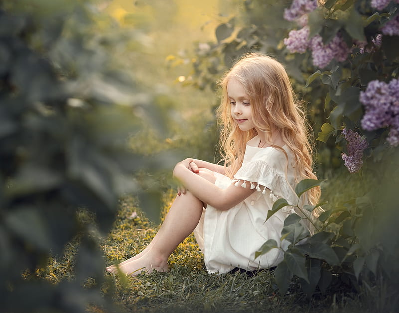 Little girl, green, people, beauty, child, face, pink, bonny, Belle, lovely, comely, pure, blonde, baby, sit, cute, tree, girl, flower, nature, princess, childhood, white, pretty, grass, sunset, adorable, sweet, sightly, nice, leg, feet, Hair, little, Nexus, bonito, dainty, kid, graphy, fair, barefoot, HD wallpaper