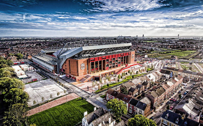 Anfield Liverpool stadium, England, R, soccer, Liverpool, football stadium, Anfield Road, Liverpool FC, HD wallpaper