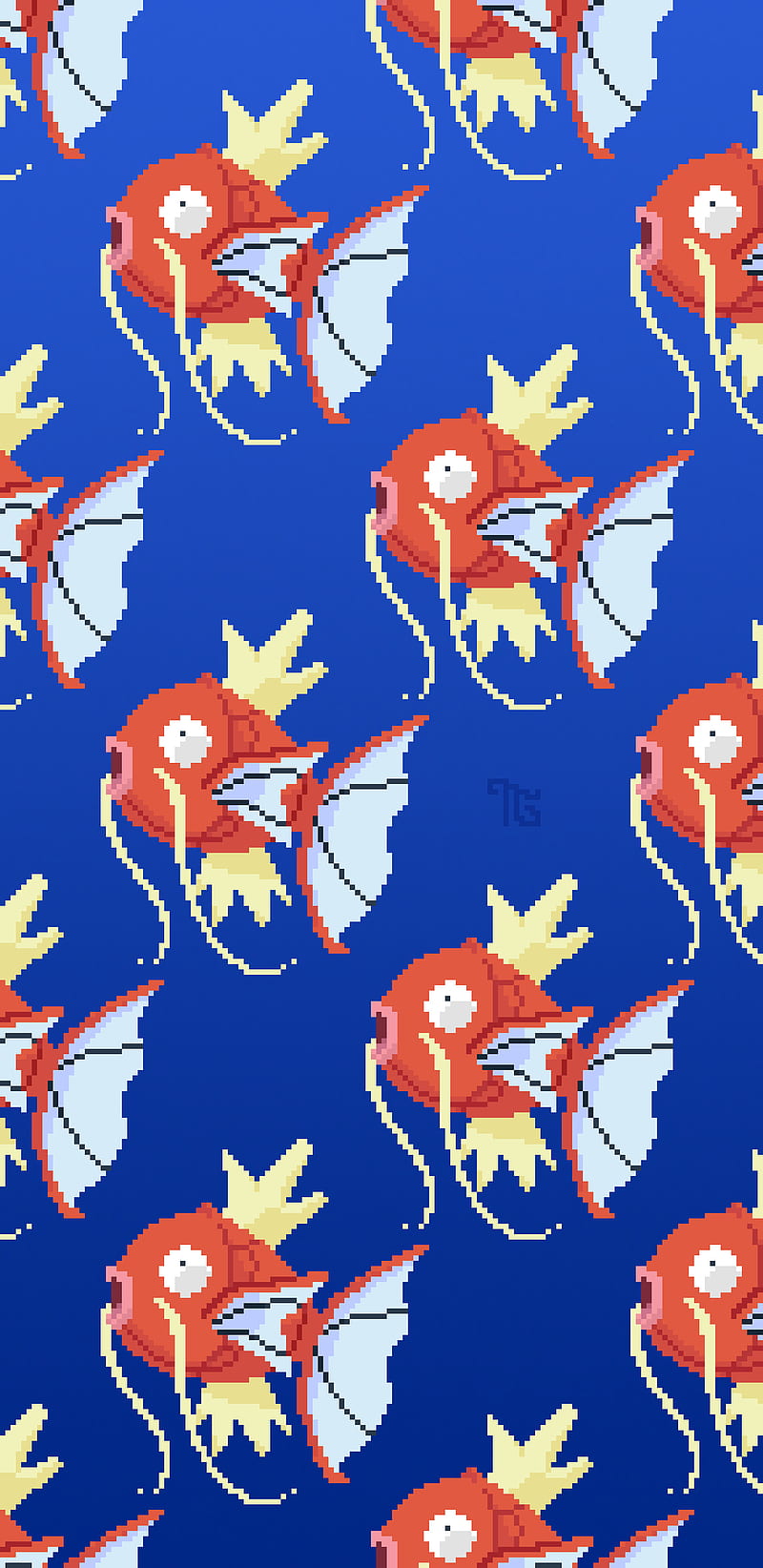 Pixel Magikarp, fish, game art, gaming, nintendo, pixel art, pokemon, theme, video games, HD phone wallpaper